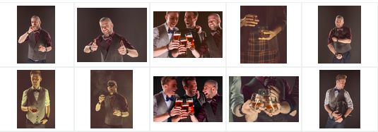 Elegant Men drinking alcohol