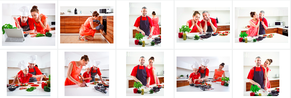 Couple in the kitchen