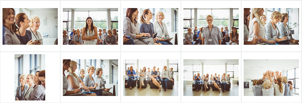 Group of women networking