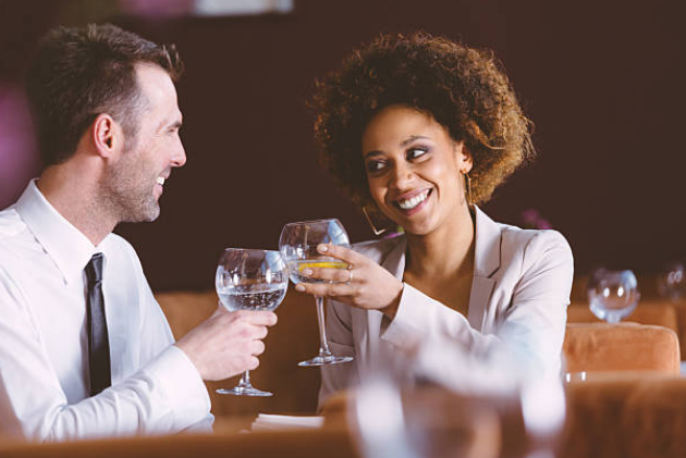 Couple in the restaurant