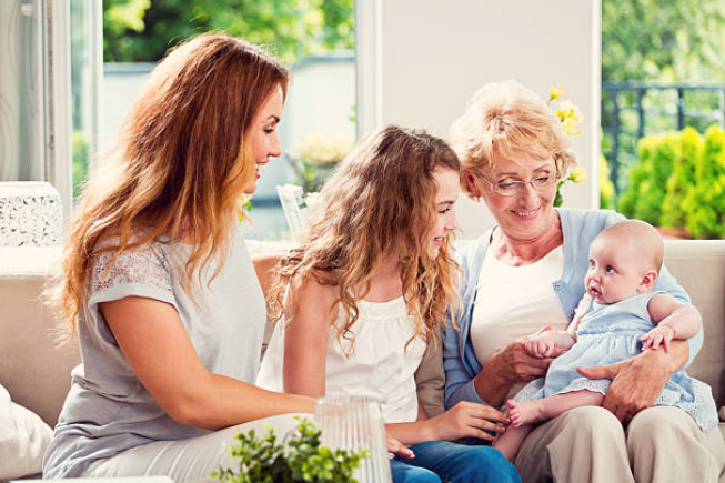 Three generation of women