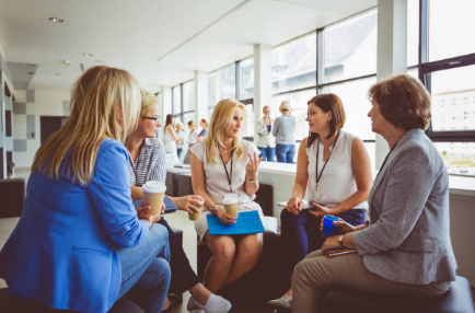 Group of women networking