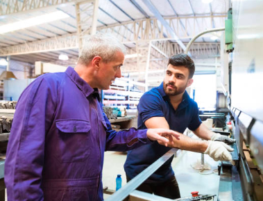 Workers in the factory