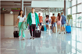 Passengers at the airport