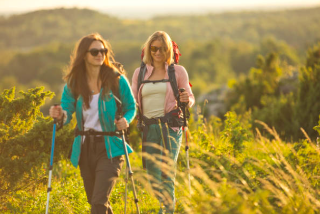 Girls during a mountain hike